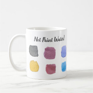 Mug Ne pas peindre Eau Aquarelle Nom de l'artiste Mono