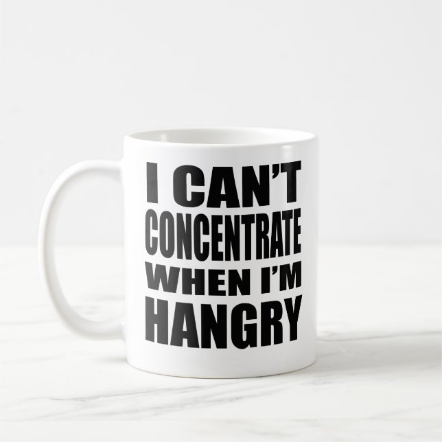 Mug Ne peut pas se concentrer quand Hangry (Gauche)