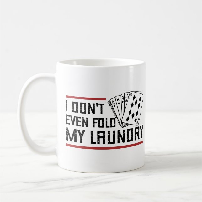 Mug Ne Plier même pas Lave-linge Funny Cartes Poker Jo (Gauche)