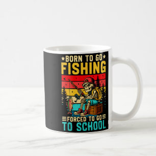 Mug Né pour aller pêcher à l'école drôle garçons enfan
