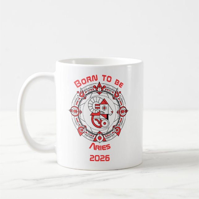 Mug Né pour être Bélier  (Gauche)