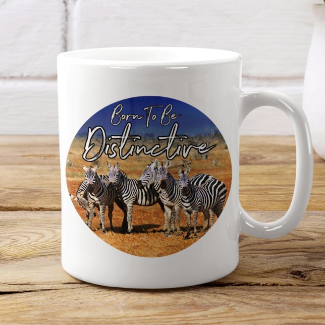 Mug "Né Pour Être Distinctif" Zebra Art (Créateur téléchargé)