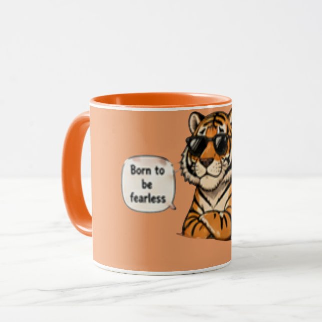 Mug Né pour être intrépide | Café Inspirant (Devant gauche)