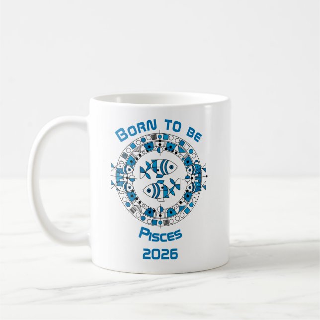 Mug Né pour être Poissons (Gauche)