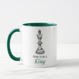 Mug Né pour être un joueur de jeu d'échecs du roi père
