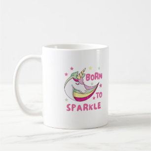 Mug Né pour être une licorne étincelle magique