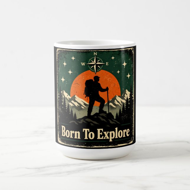 Mug Né pour Explorer – Terre Vierge de l'Explorateur N (Centre)
