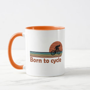 Mug Né pour faire du vélo - MTB Vélo de montagne drôle