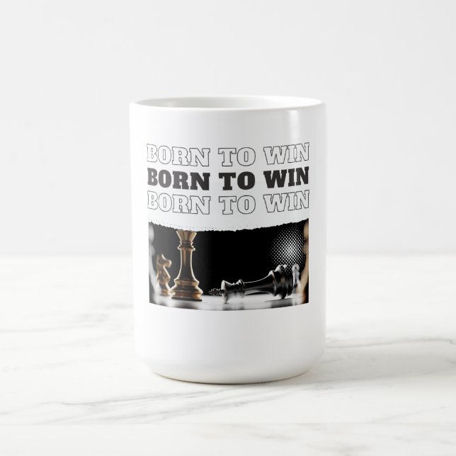 Mug NÉ POUR GAGNER Victoire d'échecs – Motivationnel (Centre)