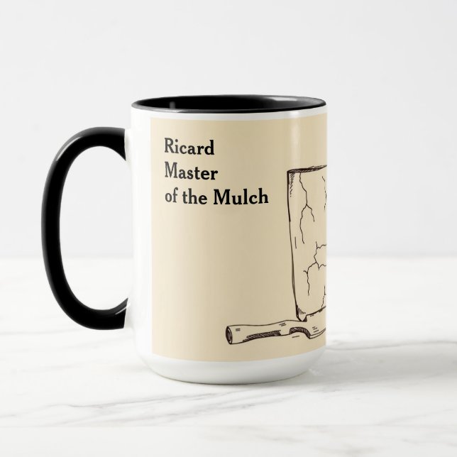 Mug Né pour jardiner Forcé de travailler Cadeau drôle (Gauche)