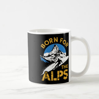 Mug Né Pour L'Amoureux Du Ski Alpin