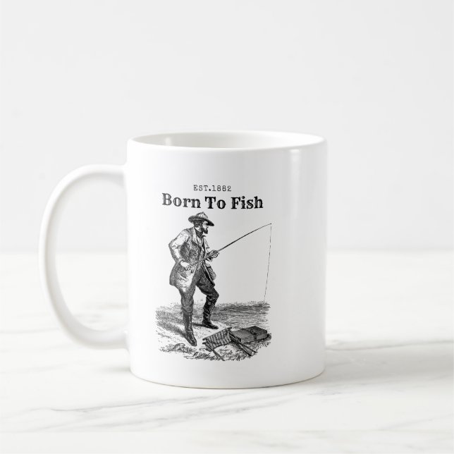 Mug Né pour pêcher (Gauche)