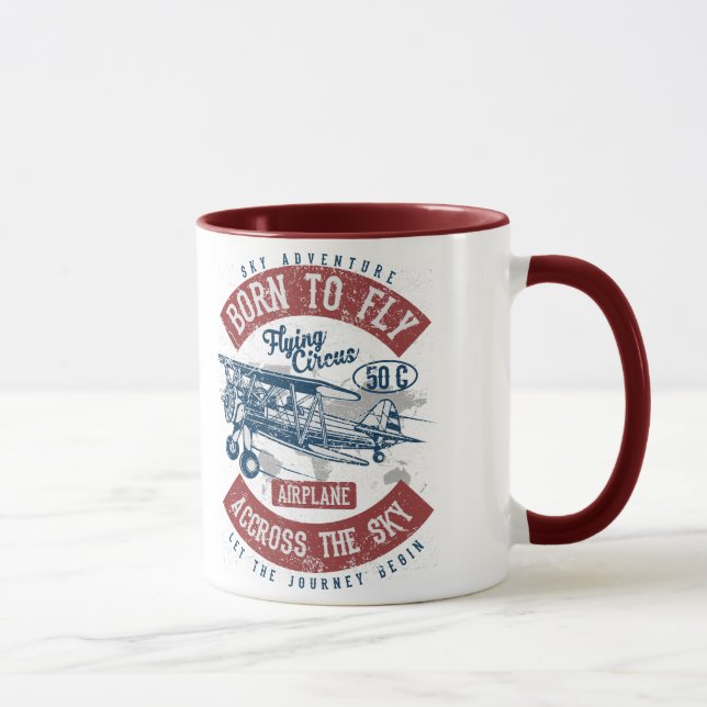 Mug Né Pour Vol Sky Aventure À Travers L'Avion Sky (Droite)