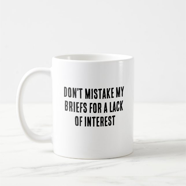 Mug Ne prenez pas mes mémoires pour un manque d'intérê (Gauche)