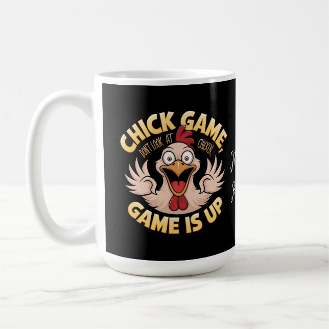 Mug Ne regardez pas le jeu de poule le plus drôle (Gauche)