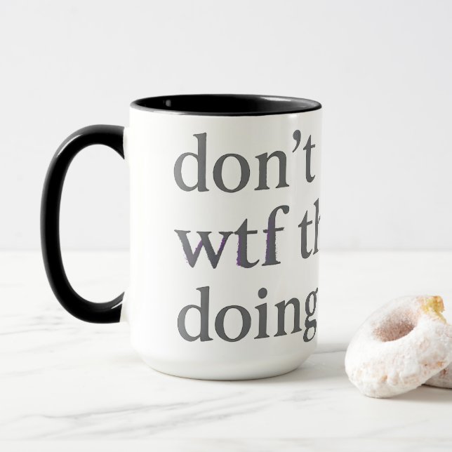 Mug Ne Sais Pas Ce Qu'ils Font | Glitch Soft Grunge (Avec donut)