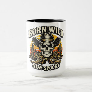 Mug Né sauvage Reste Squelette Occidental Cowboy Crâne