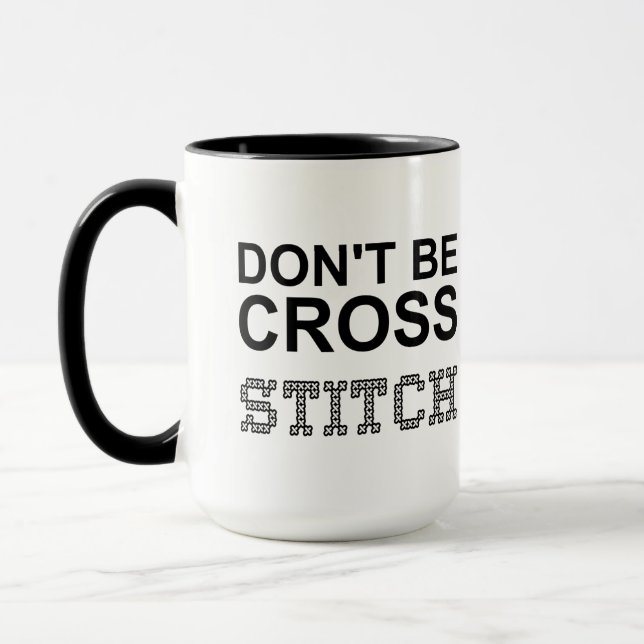 Mug Ne soyez pas de l'artisanat croisé drôle (Gauche)