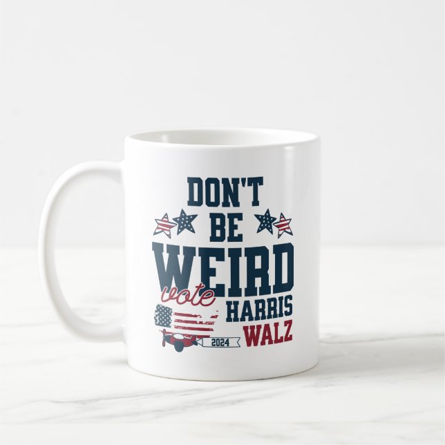 Mug Ne soyez pas un étrange rallye présidentiel Harris (Gauche)