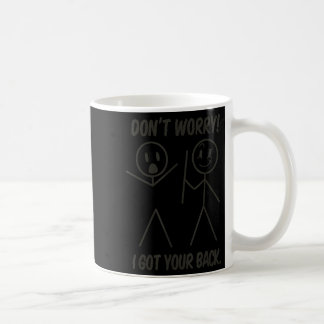 Mug Ne t'inquiète pas, je te couvre humour de bonhomme