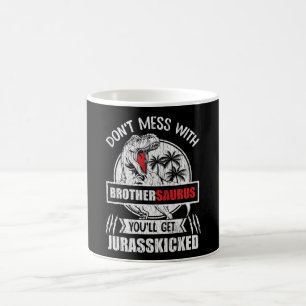 Mug Ne touchez pas à la famille de dinosaures Brother
