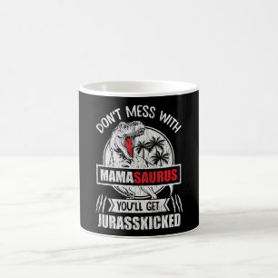Mug Ne touchez pas à Mama Saurus Famille de dinosaures