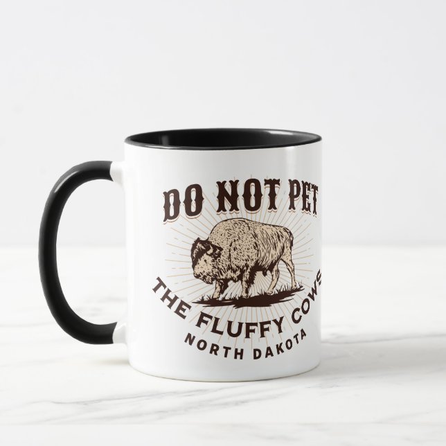 Mug Ne touchez pas aux bisons aux airs de vaches du Da (Gauche)