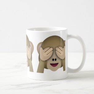 Mug Ne voir l'aucun singe mauvais Emoji