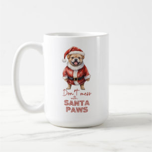Mug 'Ne vous embêtez pas avec Père Noël Paws' mignon a