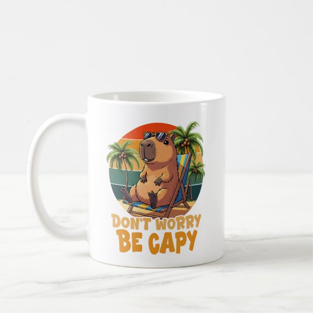 Mug Ne vous inquiétez pas être Capy Funny Capybara (Gauche)