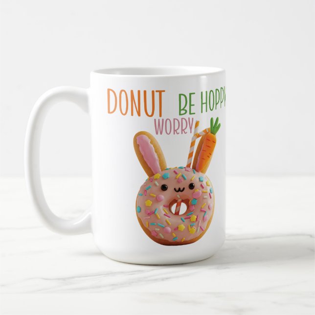 Mug Ne vous inquiétez pas être Hoppy - mignon lapin de (Gauche)