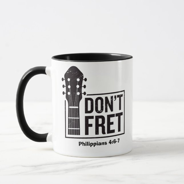Mug Ne vous inquiétez pas (Philippiens 4:6-7) Guitare  (Gauche)