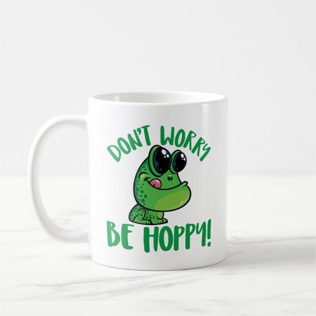 Mug Ne vous inquiétez pas, soyez heureux Grenouille so (Gauche)