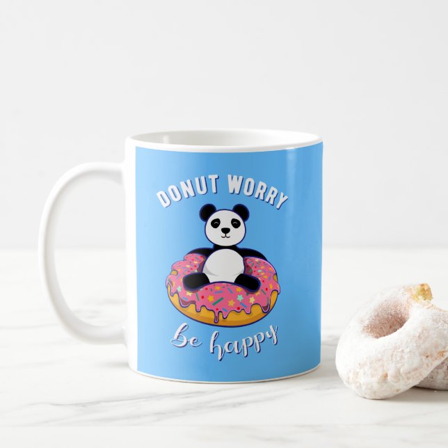 Mug Ne vous inquiétez pas soyez heureux II (Avec donut)