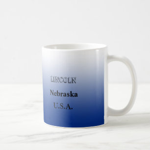 Mug - Nebraska State Map avec la ville