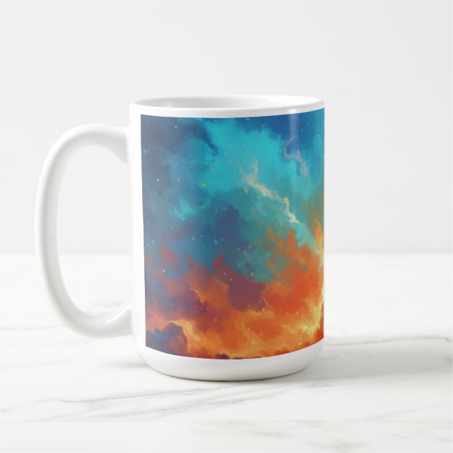 Mug Nébuleuse cosmique Galaxie abstraite Art spatial (Gauche)