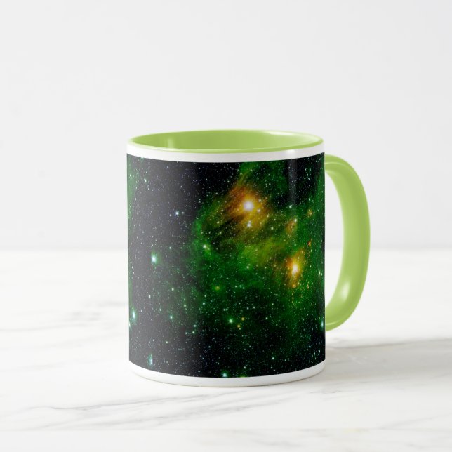 Mug Nébuleuse de nuage de gaz vert GL490 - Photo spati (Devant droit)