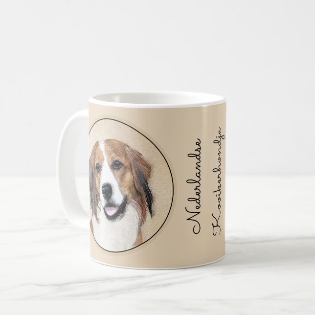 Mug Nederlandse Kooikerhondje Peinture - L'art du chie (Devant gauche)