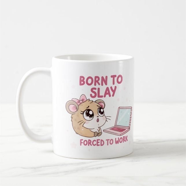 Mug Née pour Détruire, forcée de Travailler (Gauche)