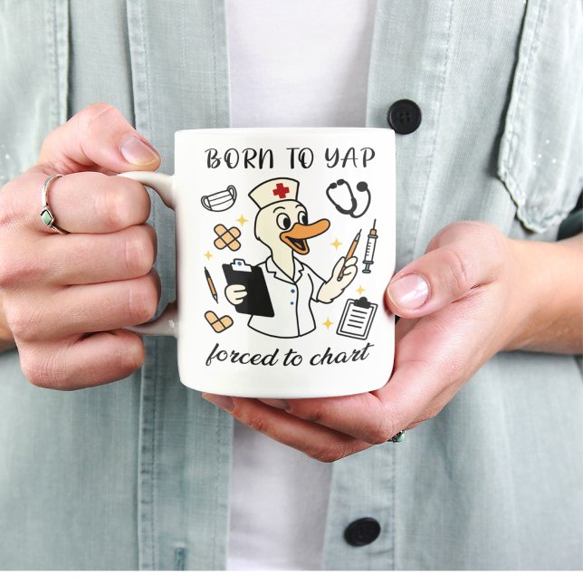 Mug Née pour japper, forcée de remplir des formulaires (Créateur téléchargé)