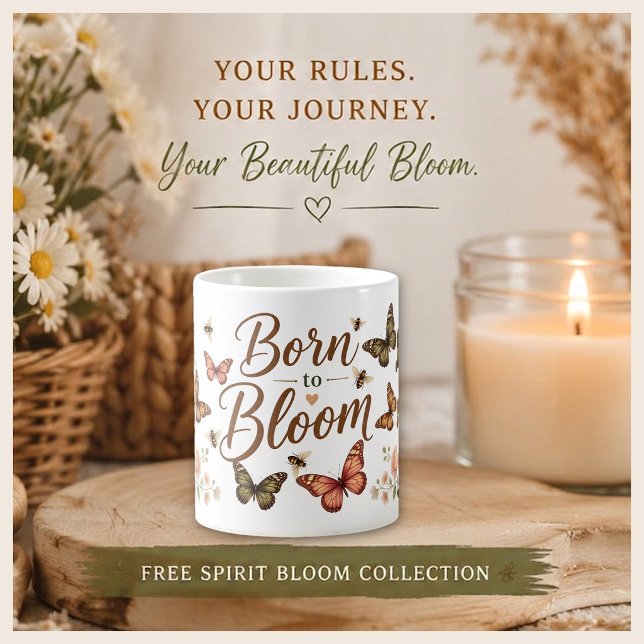 Mug Nées pour faire éclore Roses et Papillons Abeilles (Créateur téléchargé)
