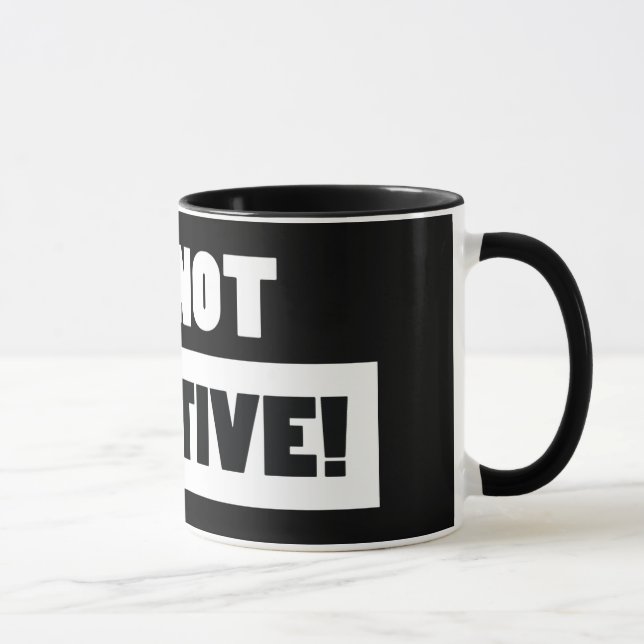 Mug Négatif (noir) (Droite)