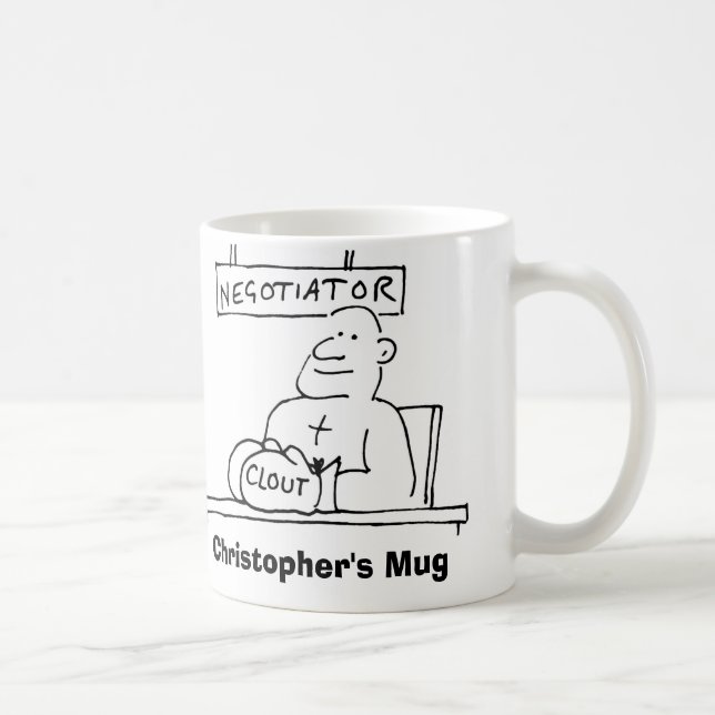 Mug Négociateur a Gant de Boxe avec Influence. Ajouter (Droite)
