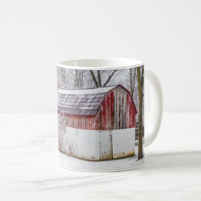 Mug Neige À La Grange Rouge (Devant droit)