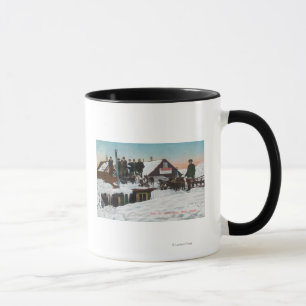 Mug Neige au-dessus de la maison TopsNome, AK