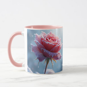 Mug Neige de rose rose fantaisie