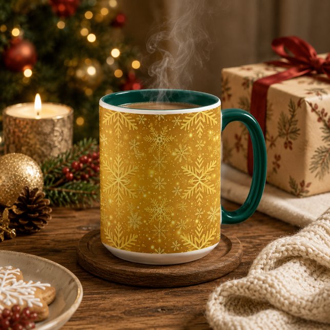Mug Neige dorée (Créateur téléchargé)