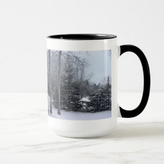 Mug neige et arbres