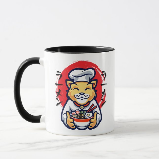 Mug Neko Cat Chef japonais Cute Kawaii (Gauche)