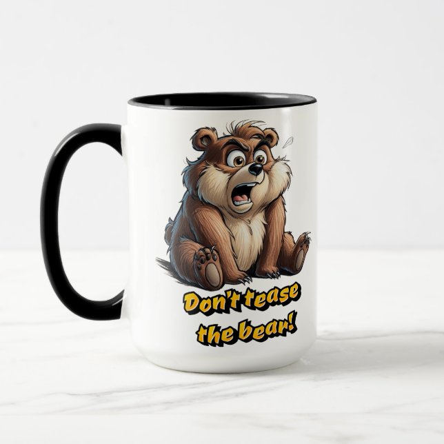 Mug N'embêtez pas Teddy Bear - Charme et Humour  (Gauche)